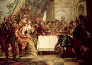 Das Bankett der Kleopatra von Francesco Fontebasso