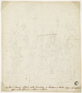 Anbetung des Christkindes mit den Heiligen Joseph, Franz von Assisi und Augustinus, begleitet von Anton Galeazzo Bentivoglio und Alessandro Bentivoglio von Francesco Francia