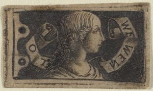 Kopf eines Mädchens mit lockigem Haar von Francesco Francia