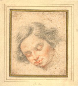 Der Kopf eines jungen Mannes mit geschlossenen Augen von Francesco Furini