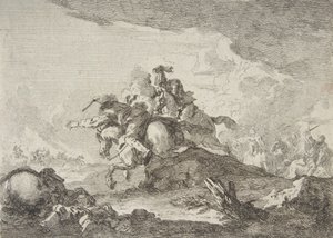Kavallerieangriff, Mitte bis Ende des 18. Jahrhunderts von Francesco Giuseppe Casanova