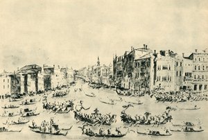 Regatta auf dem Canal Grande, Venedig von Francesco Guardi