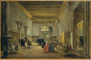 Das Vorzimmer der Sala del Maggior Consiglio von Francesco Guardi