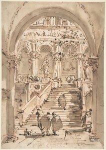Die Treppe der Giganten, Dogenpalast, Venedig von Francesco Guardi