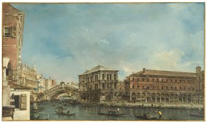 Venedig: die Rialtobrücke mit dem Palazzo dei Camerlenghi von Francesco Guardi