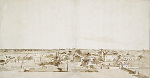 Blick über den Garten der Villa Loredan von Francesco Guardi
