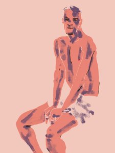 Sitzende Männliche Figur