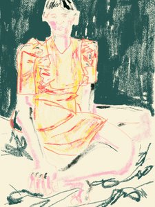 Frau im Gelben Kleid von Francesco Gulina