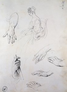 Studie für das Porträt von Cristina Trivulzio Belgiojoso von Francesco Hayez