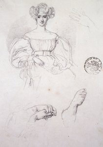 Studie für das Porträt einer Frau von Francesco Hayez