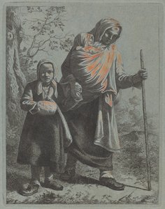 Bäuerin mit Baby und kleinem Mädchen