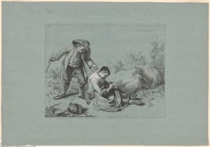 Tafel 10, aus der Serie von 12 Pastoralszenen von Francesco Londonio