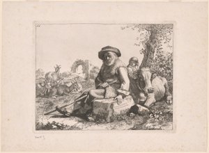 Tafel 11, aus dem Satz von 12 Pastoralszenen von Francesco Londonio