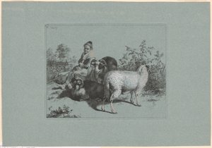 Platte 4, aus dem Set von 12 Pastoralszenen von Francesco Londonio