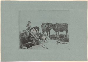 Tafel 7, aus dem Set von 12 Pastoralszenen von Francesco Londonio