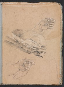 Verona-Skizzenbuch: Studie von Händen und Schädel, Seite 21, 1760