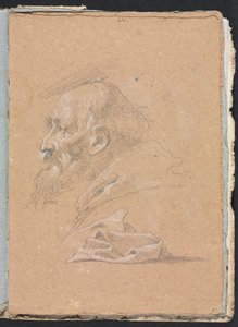 Verona-Skizzenbuch: Mönch im Profil mit Draperie, Seite 87, 1760
