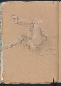 Verona Skizzenbuch: Putto untere Körperhälfte Seite 24, 1760