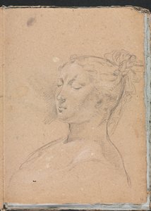 Verona Skizzenbuch: Frau mit geschlossenen Augen (Seite 15) von Francesco Lorenzi