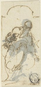 Heiliger in einer Nische von Francesco Maffei