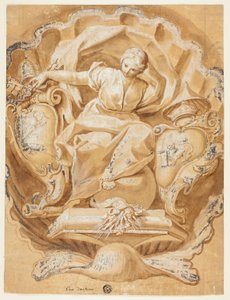 Allegorische Figur mit den Wappen von Alexander VIII (Ottoboni) und dem Papsttum