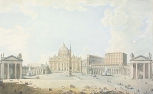 St. Peter, die Basilika und der Platz von Francesco Panini