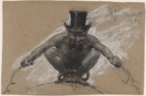 Satan reitet und fährt die Welt von Francesco Paolo Michetti