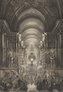 Zeremonie in der Cappella Paolina, Vatikan, 1787 von Francesco Piranesi