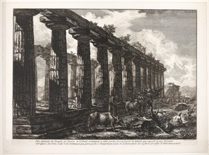 Tempel der Athena in Paestum von Francesco Piranesi