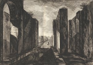 Ansicht des Inneren der Stadt Pompeji, aus Antiquités de Pompeïa, tome premier von Francesco Piranesi
