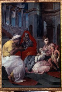 Die Heilige Familie mit Johannes dem Täufer und der Heiligen Elisabeth