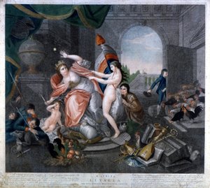 Die Französische Republik plündert Italien (BONNET PHRYGEN) von Francesco Rosaspina