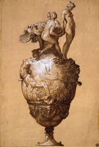 Entwurf für eine Kanne, Mitte des 16. Jahrhunderts von Francesco Salviati