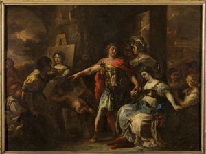 Alexander und Campaspe, vor 1695 (Öl auf Kupfertafel) von Francesco Solimena
