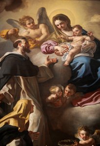 Madonna des Rosenkranzes mit den Heiligen Dominikus und Katharina