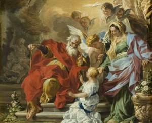 Die Erziehung der Jungfrau, ca. 1680 von Francesco Solimena