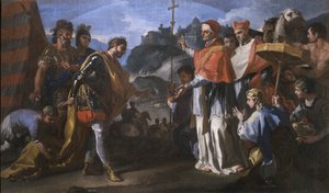 Das Treffen zwischen König Ratchis der Langobarden und Papst Zacharias während der Belagerung von Perugia