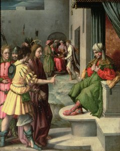 Christus vor Kaiphas von Francesco Ubertini Bacchiacca