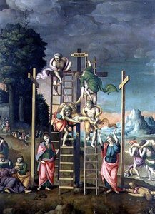 Die Kreuzabnahme Christi, ca. 1518 von Francesco Ubertini Verdi Bachiacca
