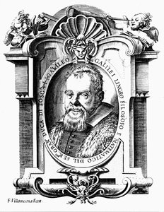 Galileo Galilei, italienischer Astronom und Mathematiker, frühes 17. Jahrhundert von Francesco Villamena