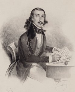 Porträt des Sängers und Komponisten Giacinto Marras 1810-1883 von Francesco Wenzel