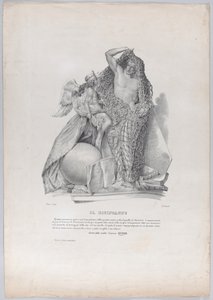 Prinz Raimondo di Sangro, der sich aus dem Netz weltlicher Sorgen befreit, ca. 1840-50 von Francesco Wenzel