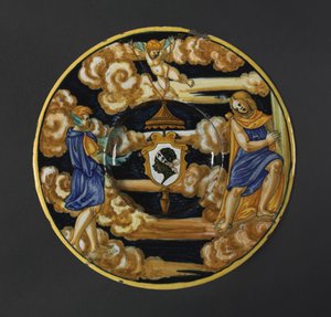 Teller mit den Wappen der Familie Pucci, 1532 von Francesco Xanto Avelli