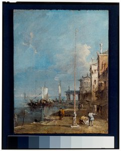 Capriccio mit einem Triumphbogen und städtischem Hintergrund