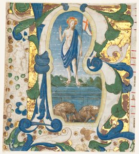 Historisierte Initiale (R) aus einem Antiphonar: Die Auferstehung von Francesco d