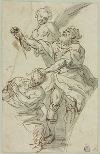 Skizze eines Zwickels mit Opferung Isaaks von Francesco de Mura