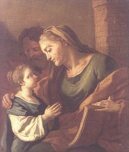 Die heilige Anna unterrichtet das Christuskind