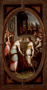 Juno leiht sich den Gürtel der Venus von Francesco del Coscia