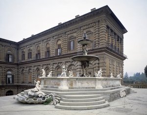Ansicht des Artischockenbrunnens von Francesco del Tadda