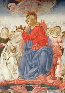 Detail der Krönung der Jungfrau von Francesco di Giorgio Martini